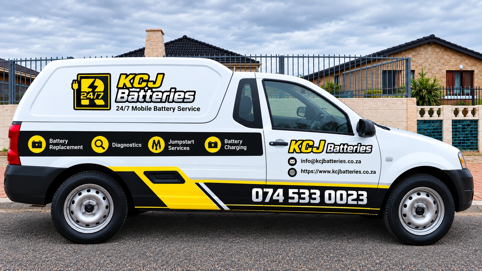 KCJ Batteries contact number banner