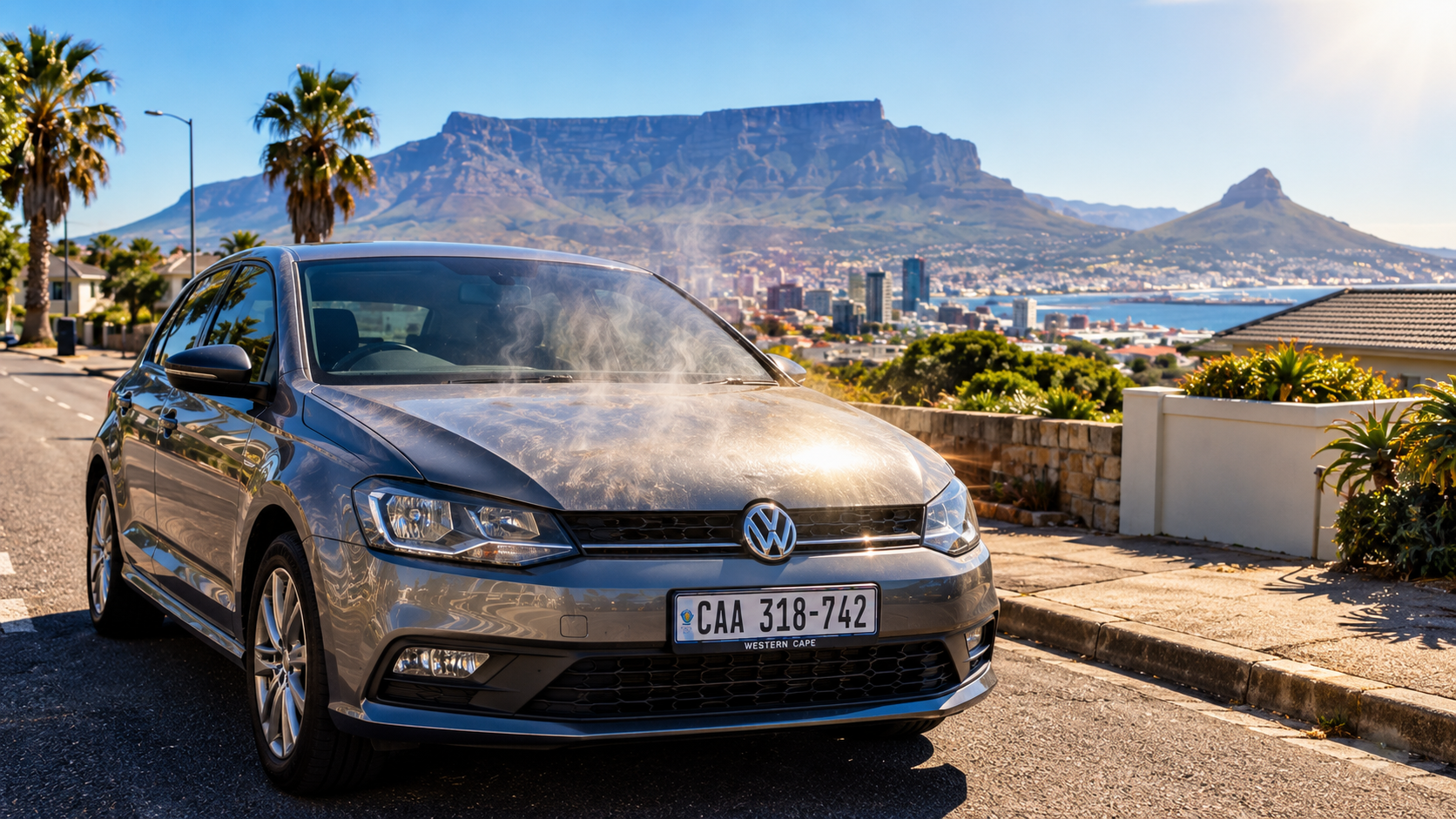 Car exposed to heat in Cape Town, a key factor in battery lifespan